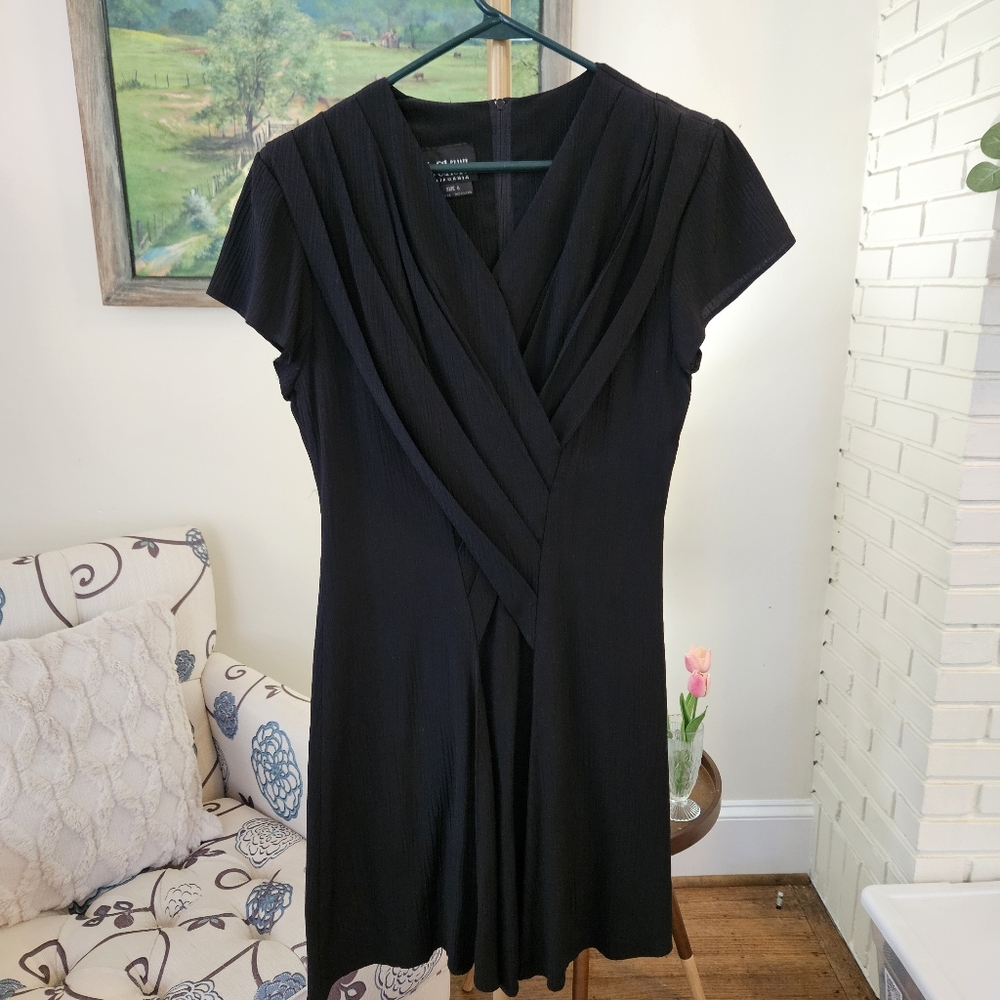 Ms Choice Petite Black Midi Dress Sz 6